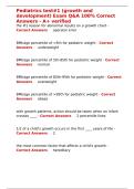 Pediatrics test-1 &lpar;growth and development&rpar; Exam Q&A 100- correct Answers- A&plus; verified&period;