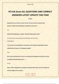PCI ISA Exam ALL QUESTIONS AND CORRECT ANSWERS LATEST UPDATE THIS YEAR