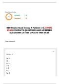 NIH Stroke Scale Group A Patient 1-6 ACTUAL EXAM COMPLETE QUESTIONS AND VERIFIED SOLUTIONS LATEST UPDATE THIS YEAR 
