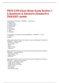 PATH CTRI Exam Study Guide Section 1  &vert;&vert; Questions & Solutions &lpar;Graded A&plus;&rpar;  20262027 update