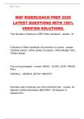 MSF RIDERCOACH PREP 2026  LATEST QUESTIONS WITH 100&percnt;  VERIFIED SOLUTIONS&period;