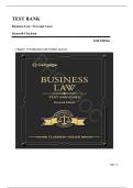 Test Bank for Business Law&colon; Text and Cases 16th Edition by Kenneth Clarkson &comma; ISBN&colon; 9780357985533 &vert;Chapter 1-51&vert; Questions with Verified Answers&comma; Guide A&plus;