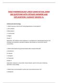 HOSA PHARMACOLOGY LATEST EXAM 2026 ACTUAL EXAM 200 QUESTIONS WITH DETAILED ANSWERS AND EXPLANATIONS &vert;ALREADY GRADED A&plus;