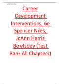 Test Bank For Career  Development  Interventions&comma; 6e  Spencer Niles&comma;  JoAnn Harris  Bowlsbey &vert;&vert;ISBN&colon;9780135842461