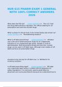 NUR 615 PHARM EXAM 1 GENERAL WITH 100&percnt; CORRECT ANSWERS 2026