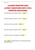 ILLINOIS ROOFING 2026  LATEST QUESTIONS WITH 100&percnt;  VERIFIED SOLUTIONS&period; 