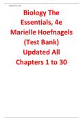 Test Bank Biology The  Essentials&comma; 4e  Marielle Hoefnagels  Updated All  Chapters 1 to 30&vert;&vert;GUIDE A&plus; ISBN&colon;9781260542165