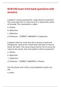 NUR 245 exam 4 test bank questions with answers