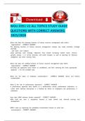 WGU D351 V2 ALL TOPICS STUDY GUIDE QUESTIONS WITH CORRECT ANSWERS