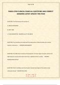 PARCA CPAS CLINICAL EXAM ALL QUESTIONS AND CORRECT ANSWERS LATEST UPDATE THIS YEAR