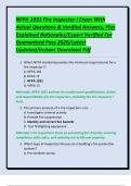 NFPA 1031 Fire Inspector I Exam With Actual Questions & Verified Answers&comma; Plus Explained Rationales&sol;Expert Verified For Guaranteed Pass 2026&sol;Latest Updated&sol;Instant Download Pdf