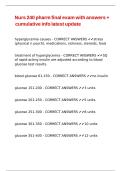 Nurs 240 pharm final exam with answers &plus; cumulative info latest update