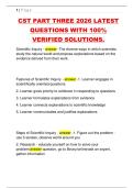 CST PART THREE 2026 LATEST  QUESTIONS WITH 100&percnt;  VERIFIED SOLUTIONS&period;