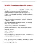 NUR 233 Exam 1 questions with answers