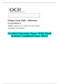 2025 A Level History A Y107&sol;01 England 1547&ndash;1603&colon; the Later Tudors  &lpar;Verified Question Paper With Mark Scheme Combined June 2025&rpar;
