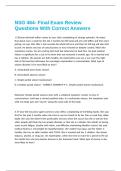 NSG 464- Final Exam Review Questions With Correct Answers 