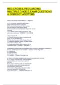 RED CROSS LIFEGUARDING MULTIPLE CHOICE EXAM QUESTIONS & CORRECT ANSWERS