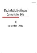 Communication skills and Public Speaking 