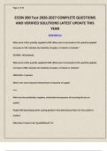 ECON 200 Test 2026-2027 COMPLETE QUESTIONS AND VERIFIED SOLUTIONS LATEST UPDATE THIS YEAR