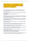 RED CROSS LIFEGUARDING TEST QUESTIONS & ANSWERS PASSED ALREADY GRADED A&plus;