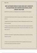 NRF CUSTOMER SERVICE EXAM 2026-2027 COMPLETE 150 QUESTIONS AND VERIFIED SOLUTIONS LATEST UPDATE THIS YEAR