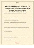  NRF Customer Service Final Exam &ndash; All 150 Questions and Correct Answers &lpar;Latest Update This Year&rpar;