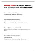 ISM 4212 Exam 2 &ndash; Armstrong Questions with Correct Answers&vert; Latest Update 2026