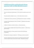CLEP Financial Accounting Practice Exam questions with verified detailed answers