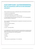 FLOT COMP EXAM - DLM ENVIRONMENTAL KC7 E1 questions with accurate detailed answers