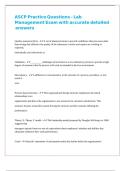ASCP Practice Questions - Lab Management Exam with accurate detailed answers