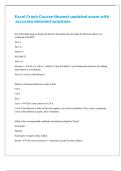 Excel Crash Course Newest updated exam with accurate detailed solutions
