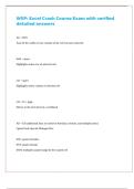 WSP Excel Crash Course Exam with verified detailed answers