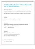 Wall Street Prep Excel Crash Course Exam with correct detailed solutions