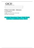 2025 A Level History A Y110&sol;01 From Pitt to Peel 1783&ndash;1853   &lpar;Verified Question Paper With Mark Scheme Combined June 2025&rpar;