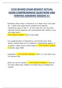 CCSH BOARD EXAM NEWEST ACTUAL EXAM COMPREHENSIVE QUESTIONS AND VERIFIED ANSWERS GRADED A&plus; 