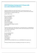 D415 Database Assignment 1 Exam with accurate detailed solutions