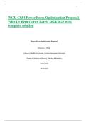 WGU C854 Power Form Optimization Proposal With Dr Beth Gordy Latest 2024&sol;2025 with complete solution&period;