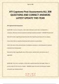 ATI Capstone Post Assessment 2026-2027 COMPLETE QUESTIONS AND VERIFIED SOLUTIONS LATEST UPDATE THIS YEAR
