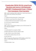 Chamberlain NR226 NR 226 Actual Exam Questions and Answers with Rationales 2026&sol;2027 &vert; Fundamentals Exam 1 &vert; Patient Care Assessment &vert; Pass Guarantee