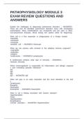 PATHOPHYSIOLOGY MODULE 3 EXAM REVIEW QUESTIONS AND ANSWERS