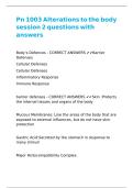 Pn 1003 Alterations to the body session 2 questions with answers