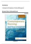 Test Bank For Contemporary Nursing Issues&comma; Trends&comma; & Management 9th Edition by Barbara Cherry&comma; Susan Jacob 9780323776875 Chapter 1-28 Complete Guide&period;