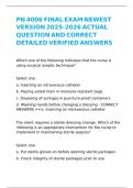 PN 4006 FINAL EXAM NEWEST VERSION 2025-2026 ACTUAL QUESTION AND CORRECT DETAILED VERIFIED ANSWERS