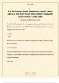 RN ATI Concept Based Assessment Level 4 EXAM A&B ALL 250 QUESTIONS AND CORRECT ANSWERS LATEST UPDATE THIS YEAR 