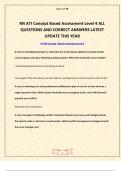 RN ATI Concept Based Assessment Level 4 ALL QUESTIONS AND CORRECT ANSWERS LATEST UPDATE THIS YEAR 