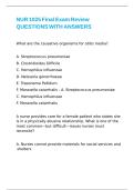 NUR 1025 Final Exam Review QUESTIONS WITH ANSWERS