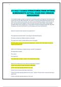 ATI TEAS 7 SCIENCE STRUCTURED FROM OPTIMAL SCREENSHOTS ACTUAL EXAM