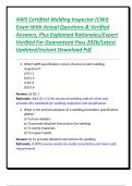 AWS Certified Welding Inspector &lpar;CWI&rpar; Exam With Actual Questions & Verified Answers&comma; Plus Explained Rationales&sol;Expert Verified For Guaranteed Pass 2026&sol;Latest Updated&sol;Instant Download Pdf