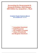 Solutions for Accounting for Governmental & Nonprofit Entities&comma; 2025 Release by Reck &lpar;All Chapters included&rpar;