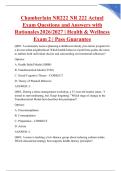 Chamberlain NR222 NR 222 Actual Exam Questions and Answers with Rationales 2026&sol;2027 &vert; Health & Wellness Exam 2 &vert; Pass Guarantee